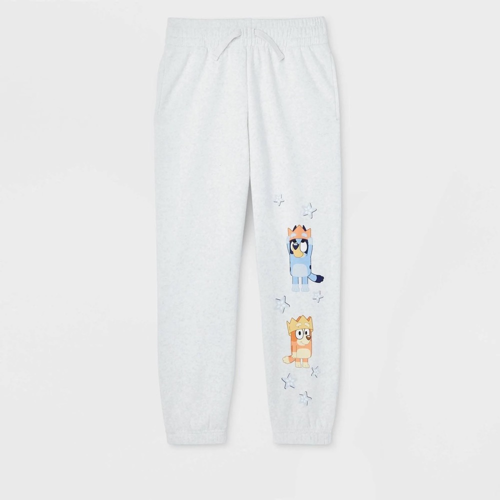 Kids Cartoon Character Joggers - Light Gray